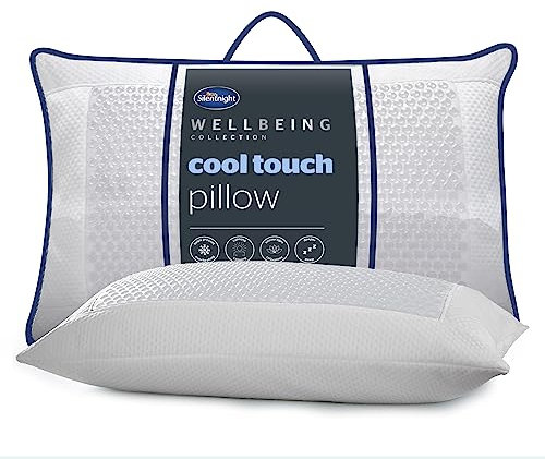 Silentnight Cool-Touch-Kissen – Kühlkissen zum Schlafen bei kalten Kissen, kühles Gelkissen für Nachtschweiß, Wellness-Kollektion, Kühlkissen, Weiß