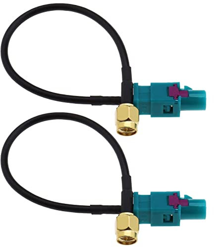 Be In Your Mind 2pcs Fakra Z Prise Mâle à Prise Mâle SMA Câble Adaptateur d'antenne Aérienne de Véhicule pour Antennes de Télévision GSM GPS Dab 15cm / 6 Pouces