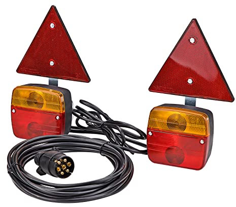 DEMA PKW Auto Anhänger Magnet - Beleuchtungssatz Beleuchtung 12V mit Rückstrahler Anhängerbeleuchtung Set Satz