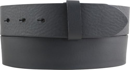 BELTINGER Gürtel aus Vollrindleder ohne Schnalle 4 cm | Jeans-Gürtel für Damen Herren 40mm | Vollleder-Gürtel in | Dunkelgrau 95cm