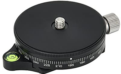 Kamera-Panorama-Schwenkfuß mit Platte, 0,95 cm Schraube, Aluminiumlegierung, Panorama-Kugelkopf, mit Wasserwaage, für Stativ, Einbeinstativ, DSLR-Kameras, Ytvariw, Tragkraft: 10 kg