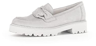 Gabor Damen Slipper, Frauen Slip On,Best Fitting,Slides,Schlupfschuhe,schluepfschuhe,Loafer,College Schuhe,lightgrey (Uni),37.5 EU / 4.5 UK