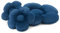 OLIFANT TOYS Flower Set Große Blumenboden Kissen, Plüsch bequemen Sitzkissen, Für Schlafzimmer Wohnzimmer Kinderzimmer, einzigartige Deko, weiche Kuschelkissen, Velours, Blau, 55 cm 98 cm