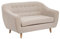 Atmosphera - Sofa Retro - 2-sitzig - beige - Leinen weiß