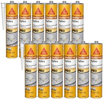 Lot de 12 colles souple SIKA pour tuiles Sikaflex 145-490g