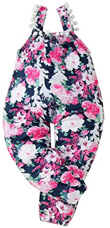 1 Baby, Kleinkind, Leopard, 16 Jahre, Kinderkleidung, Riemen, Quasten, Mädchen, Overall, Stücke, Strampler, Overall, Blumen-Outfits, Sommer, Druck, Mädchen, Strampler und Overall Veilchen