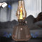 ZONSUSE Retro Kerosene Bluetooth Speaker with LED Lamp,Vintage Night Light,Portable Speaker for iPhone Home Office,Rechargeable 1200mAh, Strong Bass,Loud Volume,Bluetooth 5.0 (Walnut Wooden C-style)