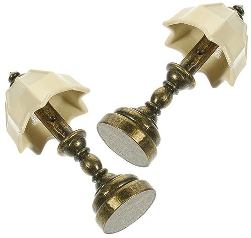 MAGICLULU Doll House Accessories Dollhouse Miniature Lamp LED Desk Lamp Mini Light Dollhouse Decoration Accessories 1:12 Table Lamp 2Pcs Mini Bedside Light