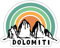Spreadshirt Dolomiten Südtirol Geschenkidee Sticker, max. 10x10 cm, 10 x 10 cm, Mattweiß