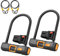 KEMIMOTO Bike U-Lock with Cable-2, Bicycle U Combination Lock Heavy Duty Anti-Theft Mounting Bracket 14.6mm Shackle, 10mm x1.8m Cable & Padlock Holder for Bicycles E-Bikes Scooters