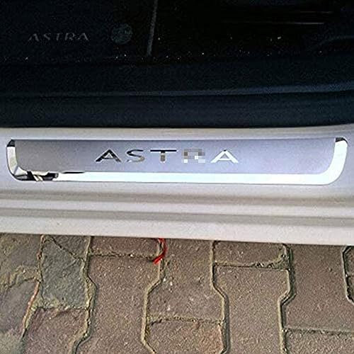 4 Stück Auto Einstiegsleisten Schutzfolie Für Opel Vauxhall Astra H Astra J Astra K Gtc Opc, Edelstahl Türschweller Aufkleber Lackschutzfolie rutschfest Kratzfest Kratzschutzfolien