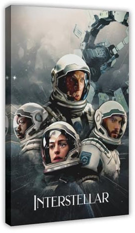 VesFy Interstellar Filmposter 8 Leinwand-Poster, Wandkunst, Dekor, Bild, Gemälde für Wohnzimmer, Schlafzimmer, Dekoration, Rahmen-Stil, 60 x 90 cm