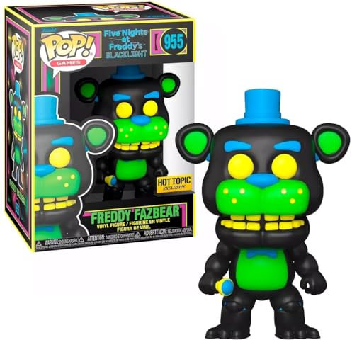 Funko Five Nights at Freddy's Pop Games Freddy Fazbear Blacklight Vinyl Figure Hot Topic Exclusive