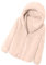 Kunstfell Jacke Damen Mode Einfarbig Winterjacke Kunstpelz Mantel Dicke Warme Jacke mit Kapuze Langarm Wintermantel Winter Pelzmantel Weicher Felljacke Zip Up Kapuzenjacke Fellmantel Pelzjacke Mantel