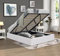 Nuits D'or Solide Lit Coffre Blanc + Pieds pour Matelas 160x200 cm - 14 Lattes - Loris - Montage Rapide et Facile - revetement PVC Simili Facile d'entretien