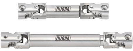INJORA Alberi di Trasmissione Centrali in Acciaio Inossidabile per TRX4M High Trail K10 F150 1/18 RC Crawler