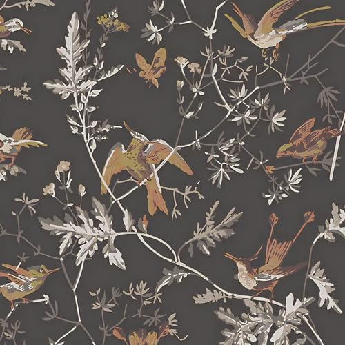 Reqfen Selbstklebende Tapete Vintage Kolibri Tapete 41CM*3M klebefolie Wandtapete selbstklebend Einfach zu Verwenden Wasserdicht Vinyl Möbelfolie Selbstklebend Aufkleber für Schlafzimmer Wohnzimmer