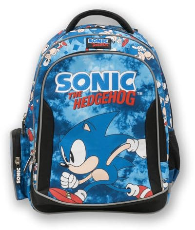 Sonic The Hedgehog - Mochila prémium, azul, Talla única
