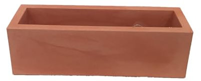 newgarden - Jardinera Rectángular JARA Decorativa para Interior y Exterior Muy Resistente a los Rayos UV. Maceta Larga para Flores y Plantas. Hecha de Polietileno en España (60x20 cm, Terracota)
