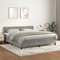 Willood Boxspringbett mit Matratze Hellgrau 160x200 cm SamtKnopfheftung Design