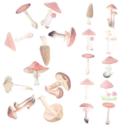 BESTonZON 40 Stücke Pilz Dekorative Aufkleber Computer Dekorative Aufkleber Set Laptop für Scrapbook Decor