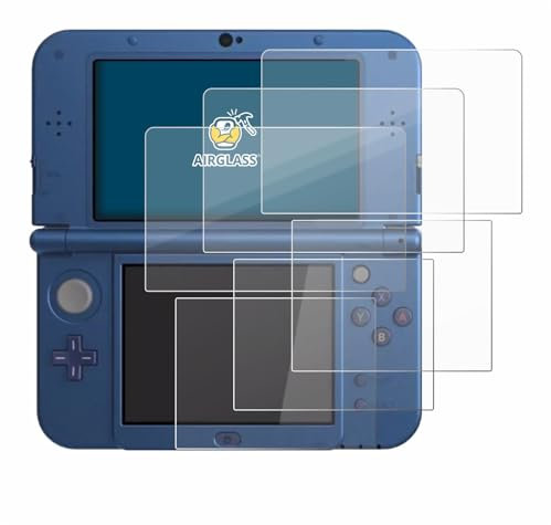 BROTECT Protector Pantalla Cristal para Nintendo New 3DS XL Protector Vidrio (6 Unidades) - [Dureza 9H, Anti-Arañazos]