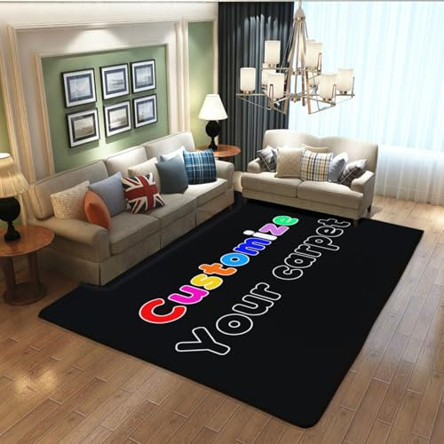 ＨＡＯＡＮＧＺＨＥ Personalisiert Teppiche, Personalisierte Flanell Rug, Wohnzimmerteppich, Personalisierte Flanell Teppiche Mit Eigenem Foto/Namen/Text, für Zuhause, Schlafzimmer, Wohnzimmer, Büro