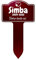GRAVURE CONCEPT Plaque Funéraire pour Animaux - Stèle Commémorative Personnalisable PVC (Chien/Chat etc) - (Modèle 2 / Bordeaux Texte Blanc)