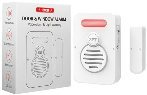 Alarm-Erinnerung: Magnetischer Türalarm, Gefrierschrank, umweltfreundliche Tür mit Spracherinnerungen, Sicherheitswarnungen, Schließsensor, Sprachalarm für Geschäfte, Schule, 6,2 x 5,2 x 2 cm