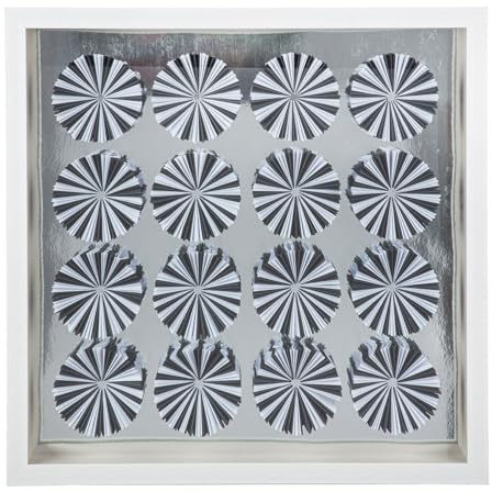 GILDE Bild Ciclo - quadratisch - Kunststoff - schwarz-weiß - Höhe 60cm x Breite 60cm - Wandbild