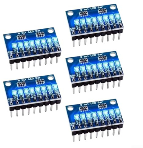 8-Digit LED Indicator Module Blue Red DC 3-24V Breadboard(Blue-anode)