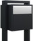 Standbriefkasten, Design Briefkasten Soprano Schwarz/Edelstahl - Bravios