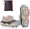 Vdealen Grödel Steigeisen für Wanderschuhe mit 19 Edelstahl Spikes AntiRutsch Schuhkrallen für Damen Herren Spikes OutdoorAktivität und Herausforderung für Wandern Klettern Angeln Running Trekking(XL)