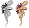 CAREOR 2 Stück Mode Brosche Broschen Pins Blumenbrosche mit Diamant Brosche und Pin-On-Legierung Brosche für Herren Damen Mädchen Bank Stewardess Studenten