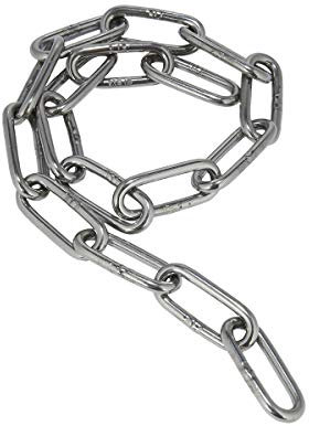 Edelstahl V4A Kette, 0,5 Meter, 6 mm Materialstärke, 312,5 kg Maximalbelastung, langgliedrig, rostfrei, poliert, ähnlich DIN763 - Tecklenborg Kegel GmbH