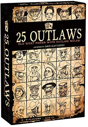 Buffalo Games - 25 Outlaws - Modern Twist on Classic Poker - Texas Hold 'Em - Bluff, Lie, Cheat, Steal - Great for Adult Game Night