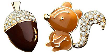 Asymmetrische Ohrringe Schmuck Tannenzapfen Eichhörnchen Ohrstecker Kreative Ohrring Schmuck für Tägliche Party Dating für Frauen Mädchen 1 para