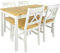 Merkell Leomark Schöne Essgruppe - WHITE PINIE - Tisch und 4 Stühlen Kiefer Esstisch Naturholz, Esszimmergruppe für Küche, Komplett, Holz ESS Set, Esszimmergarnitur für 4 Personen