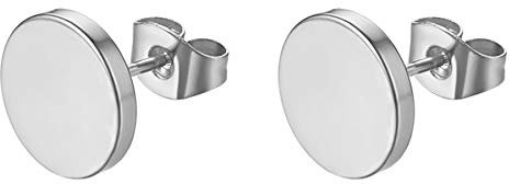 Flongo Ohrringe Edelstahl Unisex Ohrringe für Herren und Damen fake plug Ohrstecker in Mode 3-14mm Größe Ohrschmuck schwarz silber golden fake tunnel Ohrstecker hübsche minimalistische Ohrringe