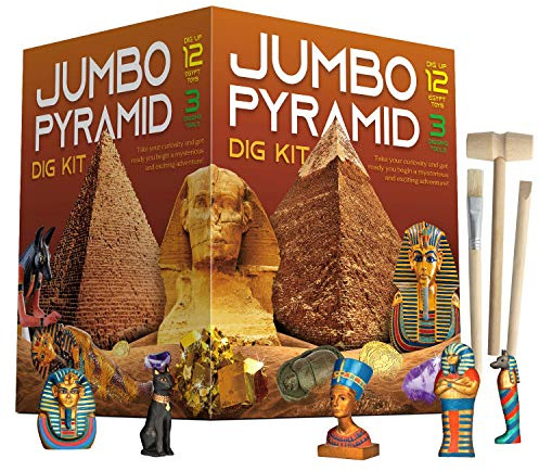 Piano Potato Pyramid Dig Kit, 12 Ancient Egypt Treasures & Mummy, STEM 6+