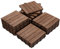 Yaheetech Piastrelle Esterno 30x30 cm Legno Pavimento Giardino ad Incastro 2,43 m² 27 Pezzi per Balcone Terrazza Patio Tagliabile Marrone scuro