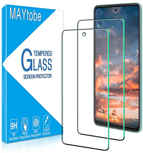 MAYtobe 2 Pièces Verre Trempé pour Samsung Galaxy A52 4G, A52 5G, A52S 5G, Film Protection écran Dureté 9H, Sans Bulles, Anti Rayures, facile à installer, Haut Définition Vitre Protection