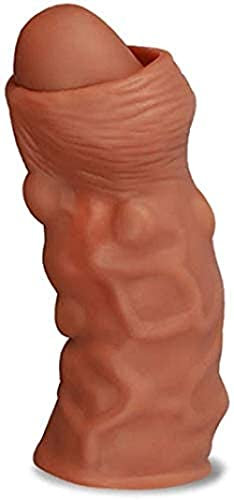 YCGLX Penismanschette Sleeve Kondom Extender mit Cock Ring Verzögerung Ejakulation Erektion Verbesserung der Ausdauer Luststeigerung für Sie und Ihn Länger Penis Sexspielzeug