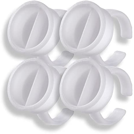 P-Beauty Cosmetic Accessories | Permanent Make-Up Einweg Fingerringe | Tintenhalter für Wimpern Kleber und Tattoo Farbe | Individuell einsetzbar | (500, 17 mit Trennung)