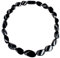 Zavana 55 cm Lange Statement-Halskette für Damen, handgefertigte Boho Chunky Halskette für Frauen in Schwarz, Chunky Kette mit schwarzen gedrehten Harz-Gliedern, eleganter schwarzer Bohème-Modeschmuck