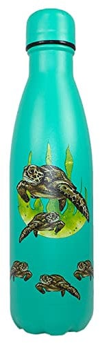 NatureVac - Tortue de Mer de Deluxebase. Bouteille gourde de voyage sous vide réutilisable isotherme pour l'eau chaude, le café, le thé
