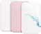 2X Spannbettlaken aus 100% Baumwolle mit Gummiband - 1X Matratzenschoner aus 100% wasserdichtem Material - 3er-Set - 55x90cm - Rosa