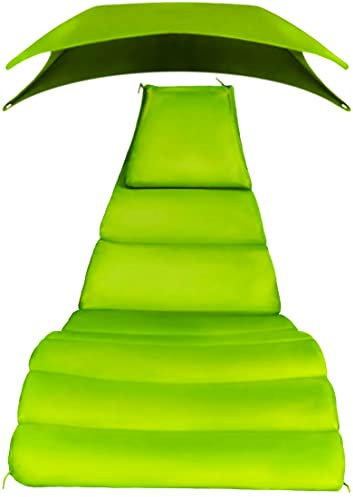 Hi_friend Replacement Cushion Pad and Umbrella for Hanging Lounge Chair Outdoor Chaise Hanging Hammock Chair Pillow Pad (Blue,Green,Khaki,Rust) (Green)