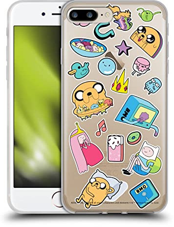 Head Case Designs Offizielle Adventure Time Icons Graphics Soft Gel Handyhülle Hülle kompatibel mit Apple iPhone 7 Plus/iPhone 8 Plus