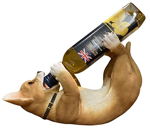 G&H Decor Adorable 30cm Chihuahua Wine Bottle Holder Figure – Hand Painted Dog Wine Bottle Holder Figurine with Amazing Detail - Kitchen Countertop Chihuahua Gift – Cute Chihuahua Gifts for Women